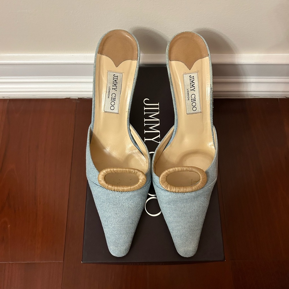 Jimmy Choo denim heels